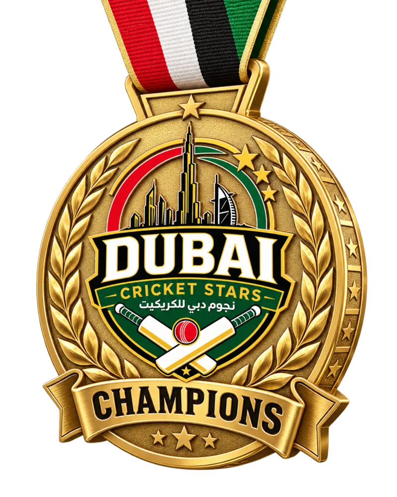 Dubai Cricket Stars champions medal